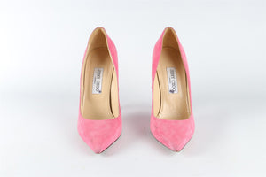 JIMMY CHOO PINK SUEDE PUMPS EU 40 UK 7 US 10