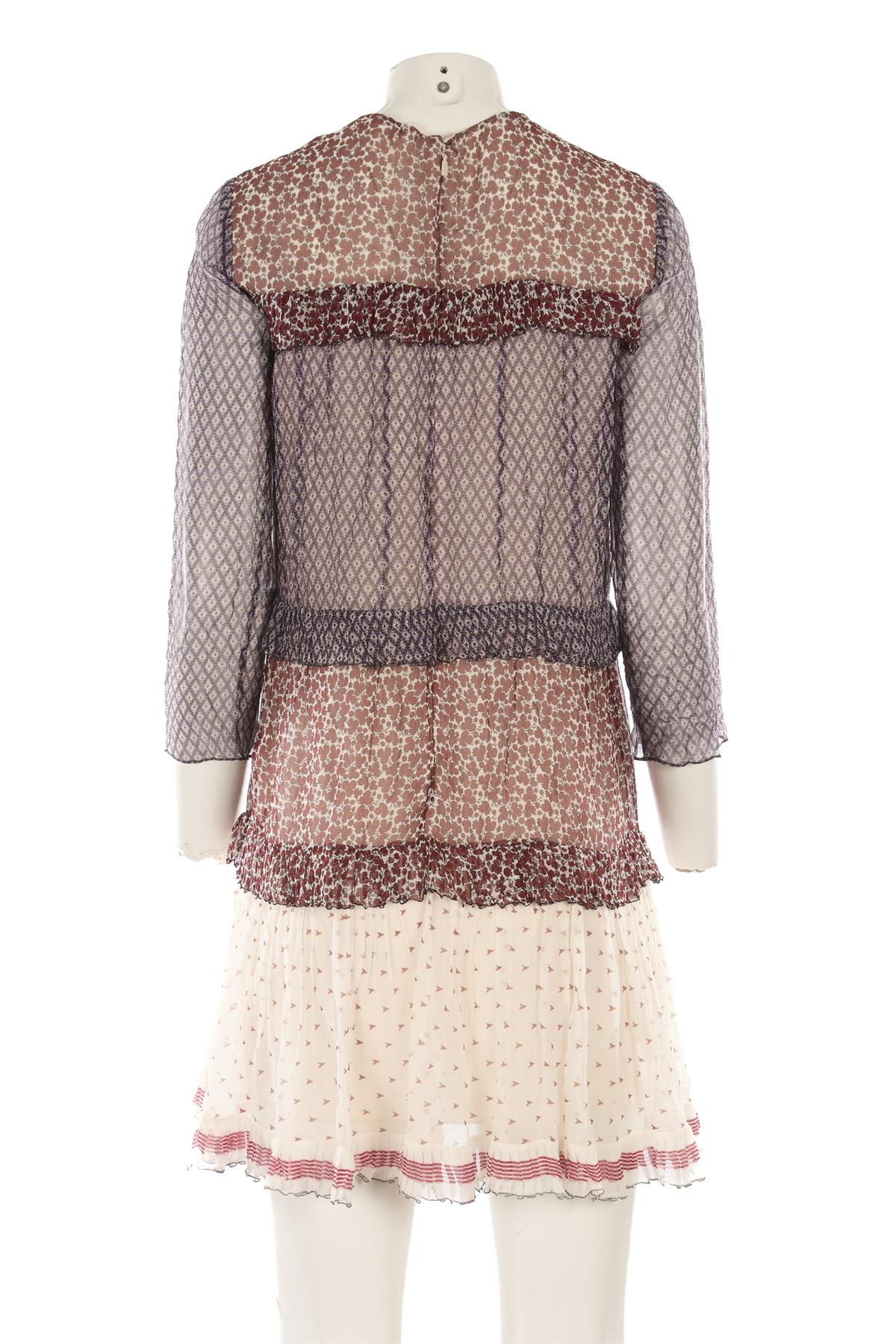 CHLOÉ MULTI SILK MINI DRESS FR 34 UK 6