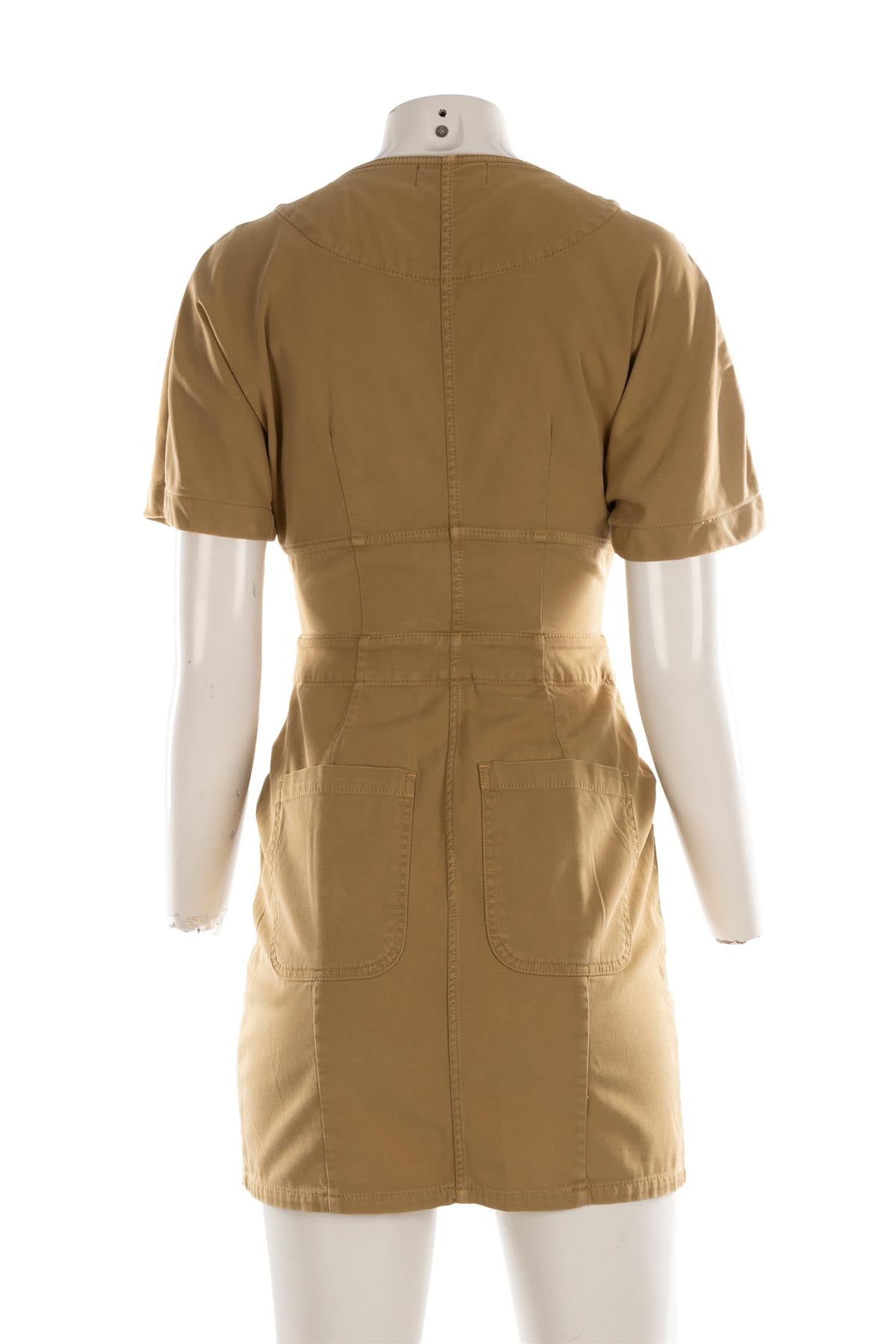 A.L.C. Green Cotton Mini Dress US 0 UK 4