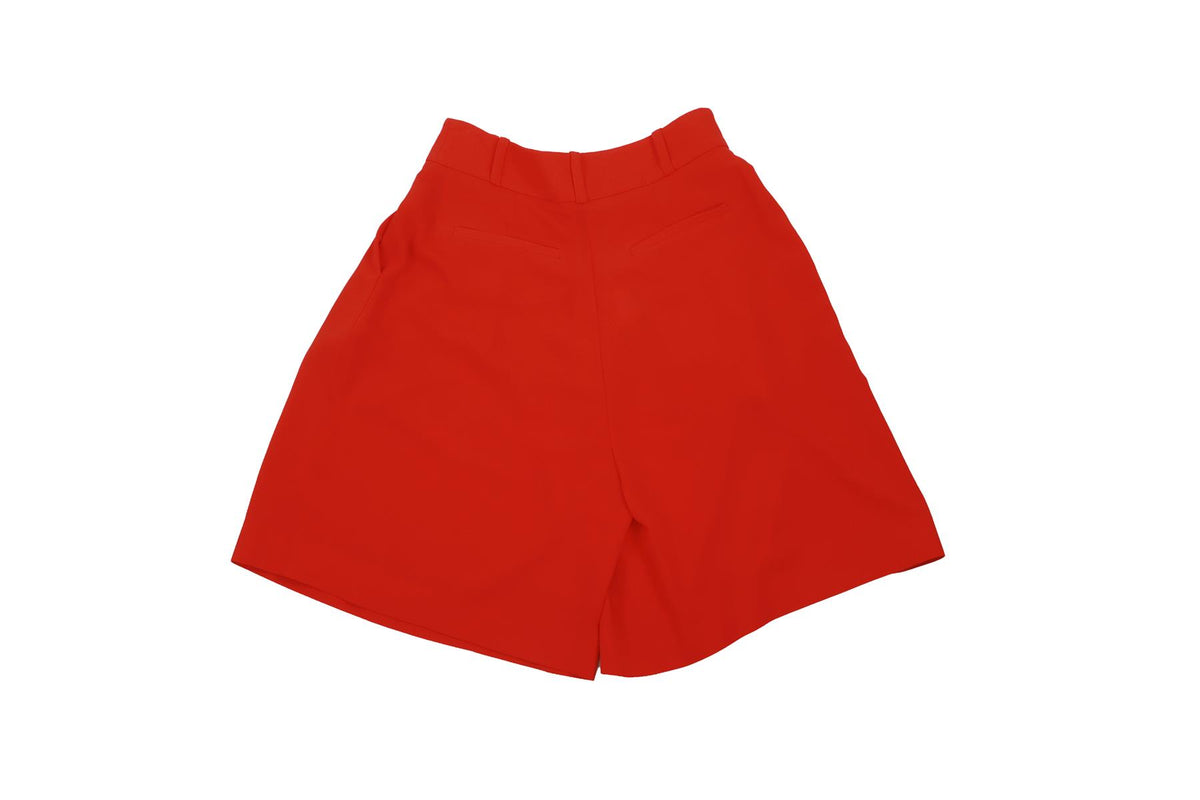 RED CREPE SHORTS
