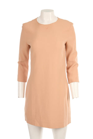 CELINE TAN CREPE MINI DRESS FR 40 UK 12