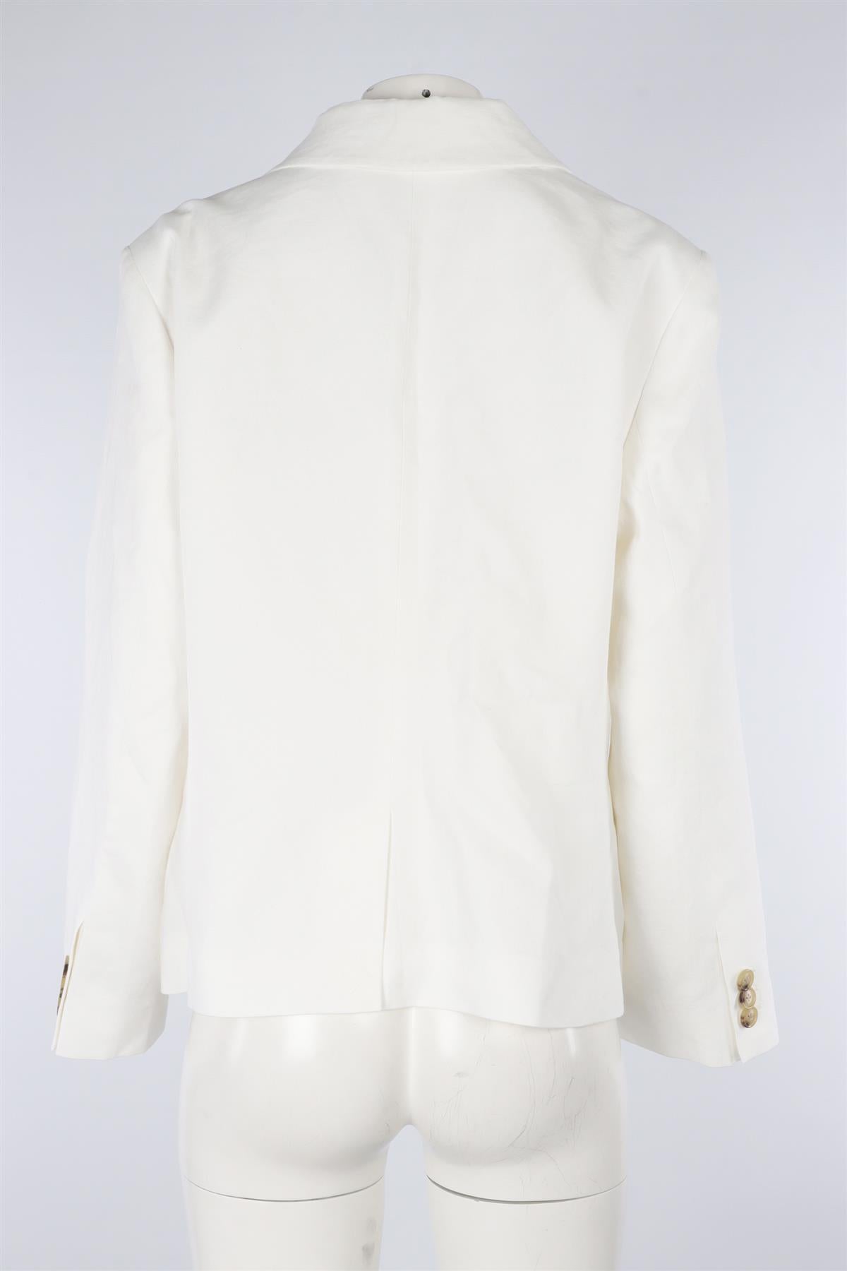 FRAME WHITE LINEN BLAZER UK 16