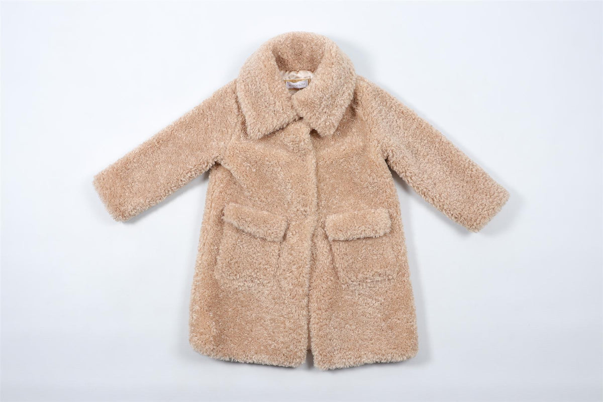 MONNALISA BEIGE KIDS GIRLS COAT 5 YEARS