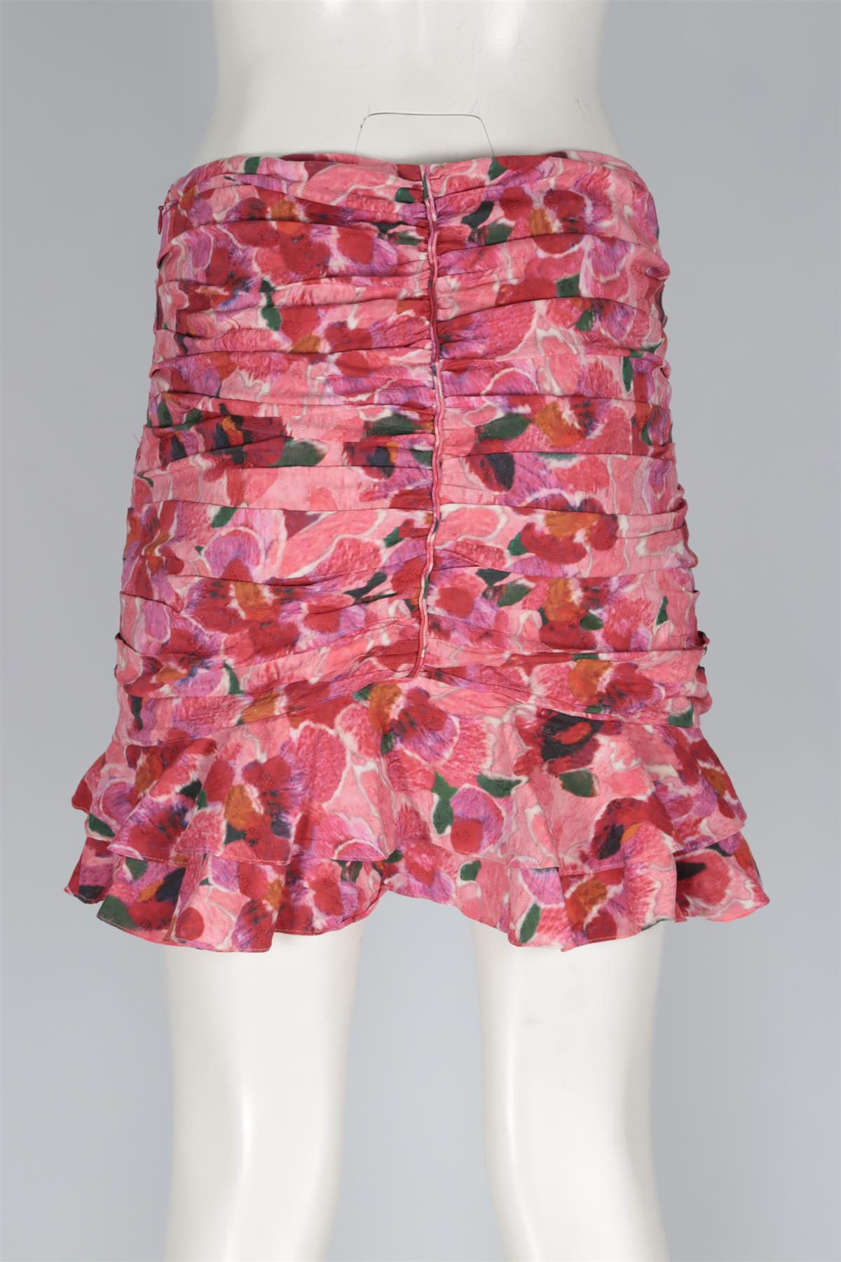 ISABEL MARANT PINK SILK MINI SKIRT FR 38 UK 10