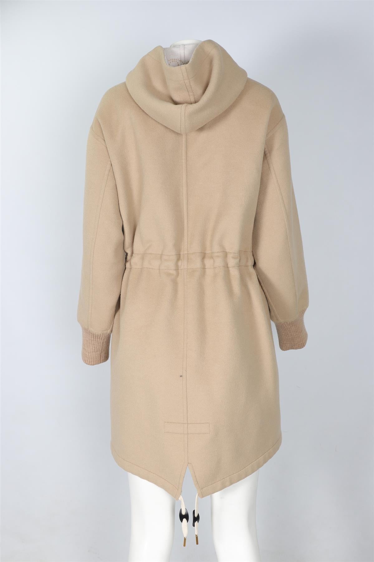 LOUIS VUITTON BEIGE 2025 MONOGRAM CASHGORA COAT IT 38 UK 6
