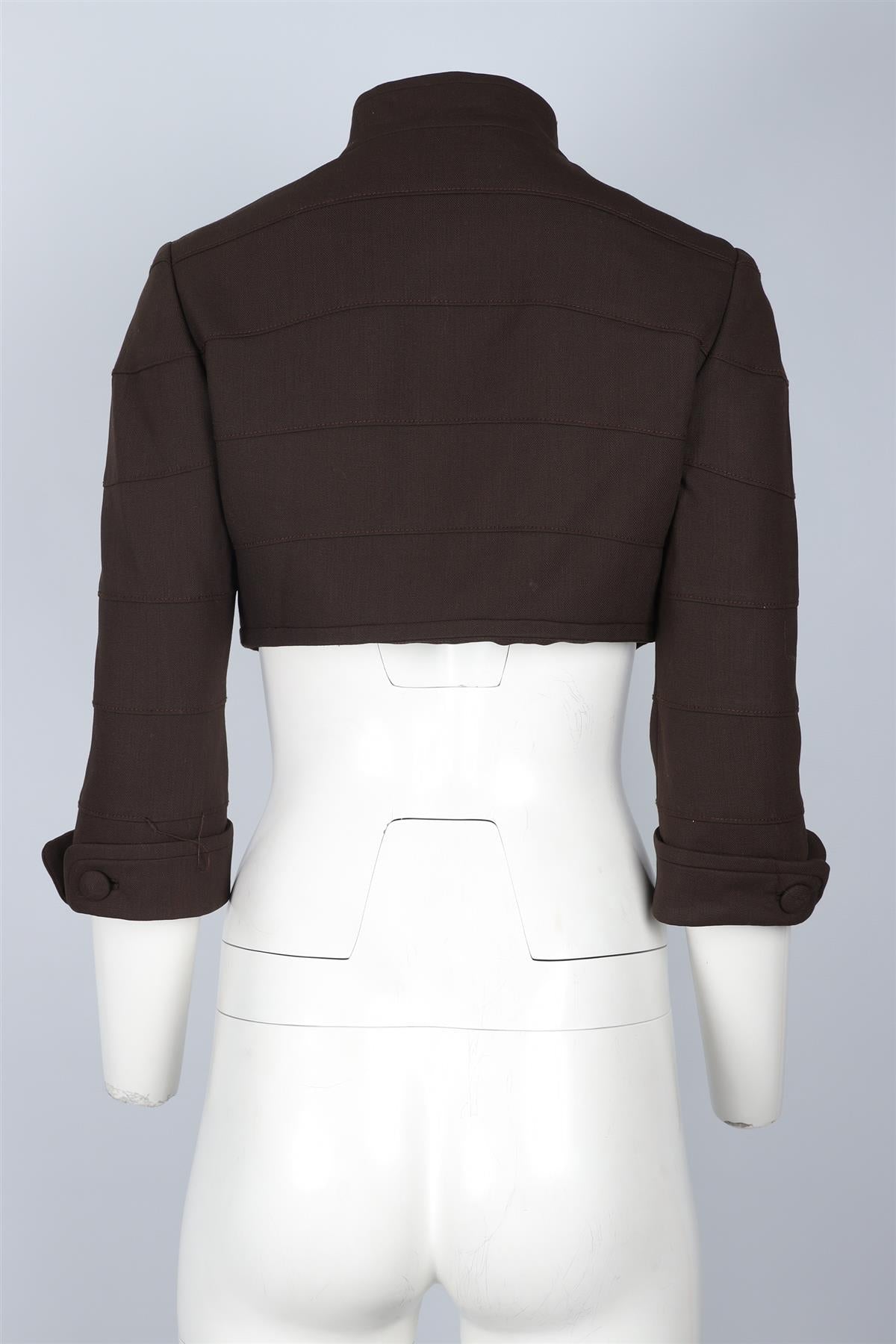 TEMPERLEY LONDON BROWN WOOL JACKET UK 10