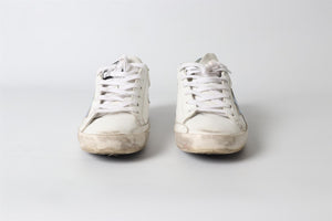 GOLDEN GOOSE DELUXE BRAND WHITE SUPER STAR LEATHER SNEAKERS EU 38