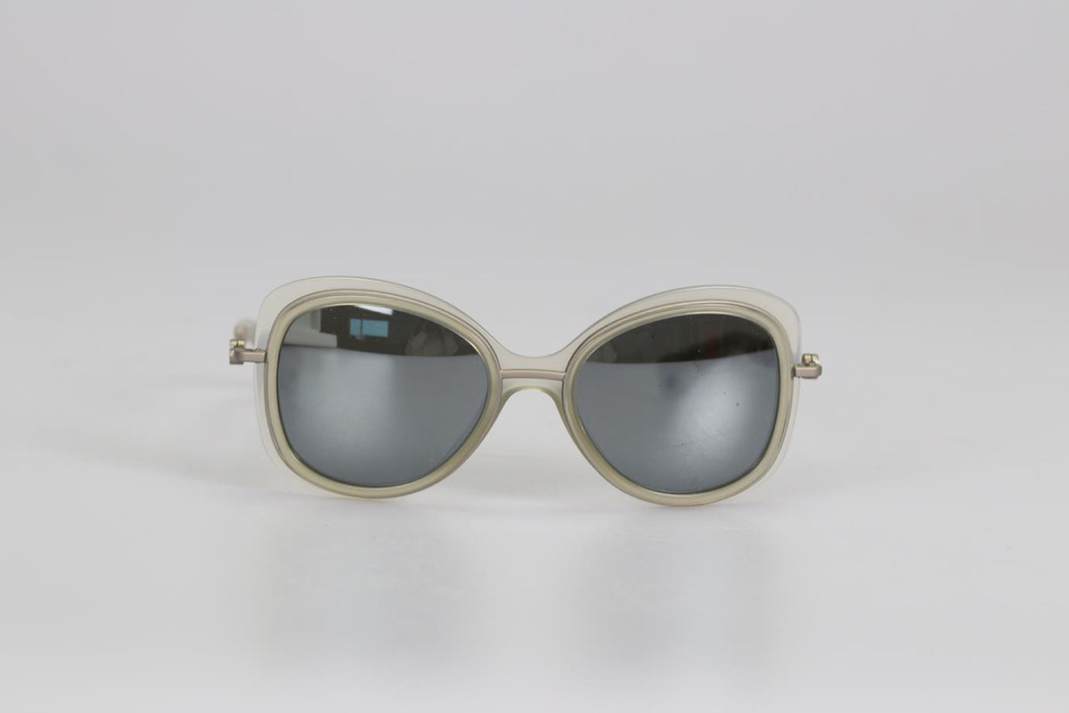 MONCLER SQUARE FRAME METAL SUNGLASSES