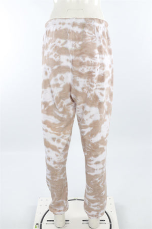 AVIATOR NATION BEIGE COTTON TRACK PANTS MEDIUM