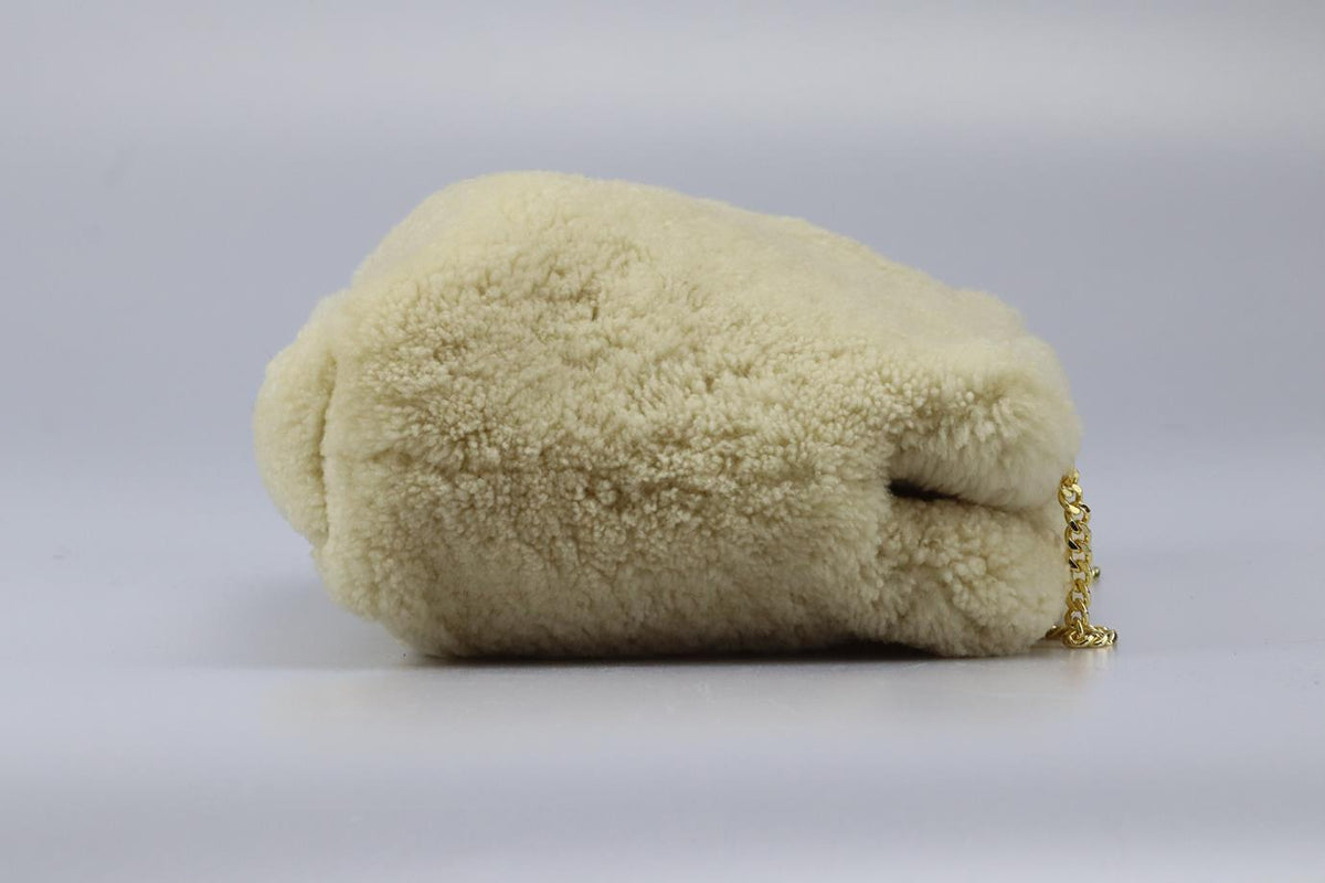 SABLYN CHAIN DETAIL SHEARLING SHOULDER BAG