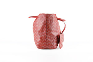 GOYARD RED 2011 SAINT LOUIS PM CANVAS TOTE BAG