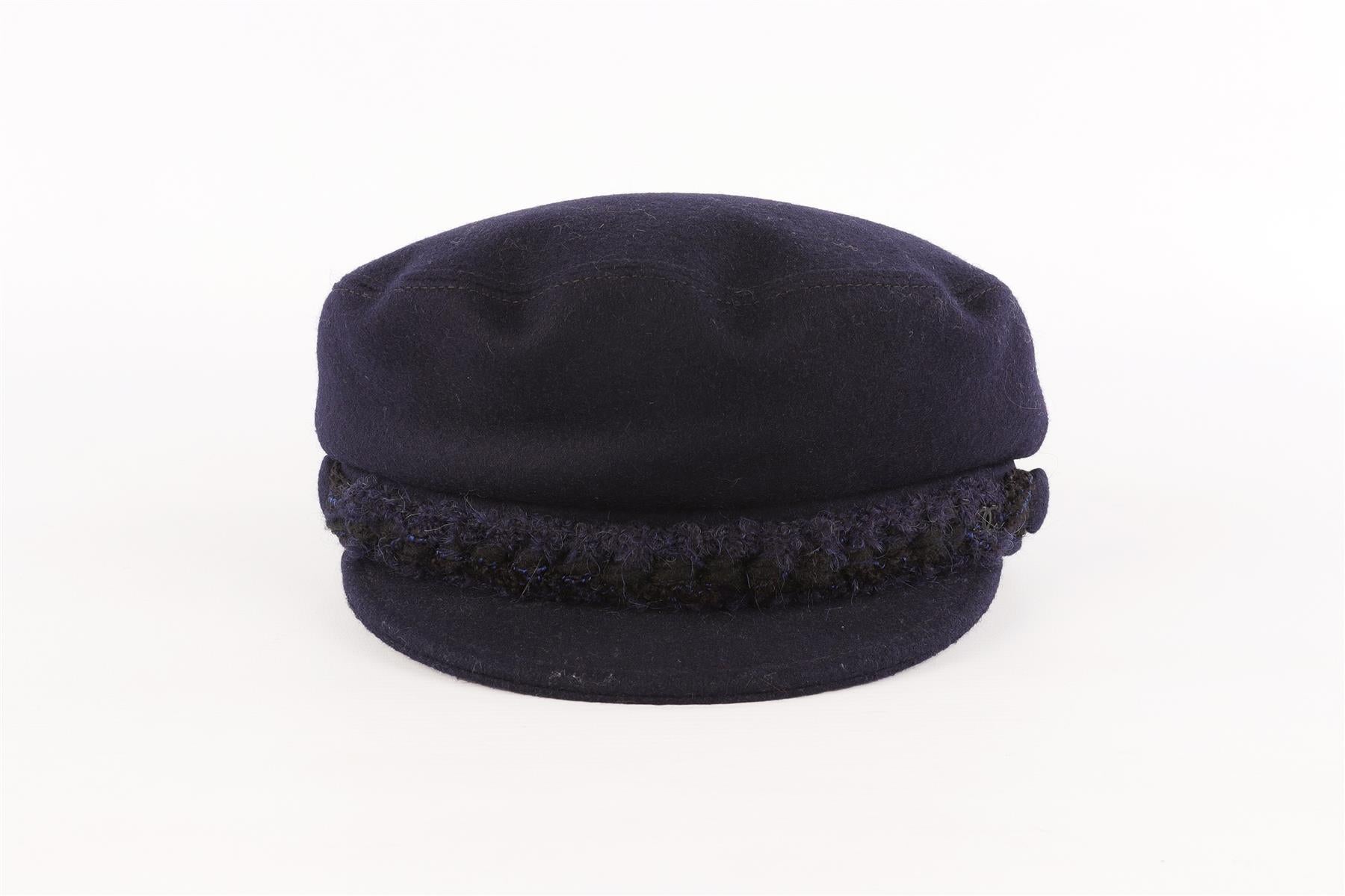 CHANEL NAVY 2019 WOOL CAP MEDIUM