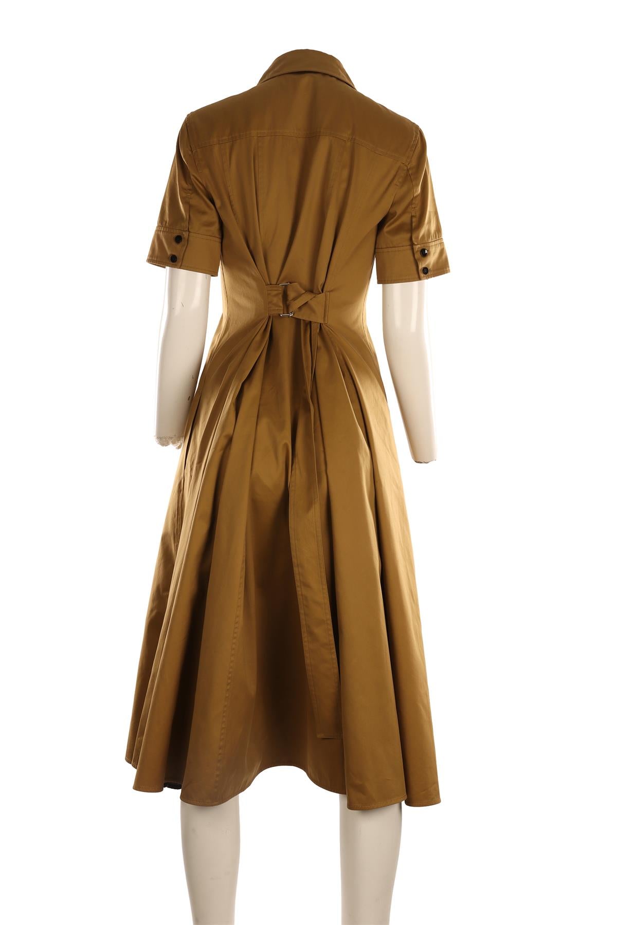 PROENZA SCHOULER TAN COTTON MAXI DRESS UK 8