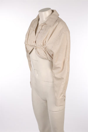 JACQUEMUS BEIGE COTTON TOP FR 40 UK 12