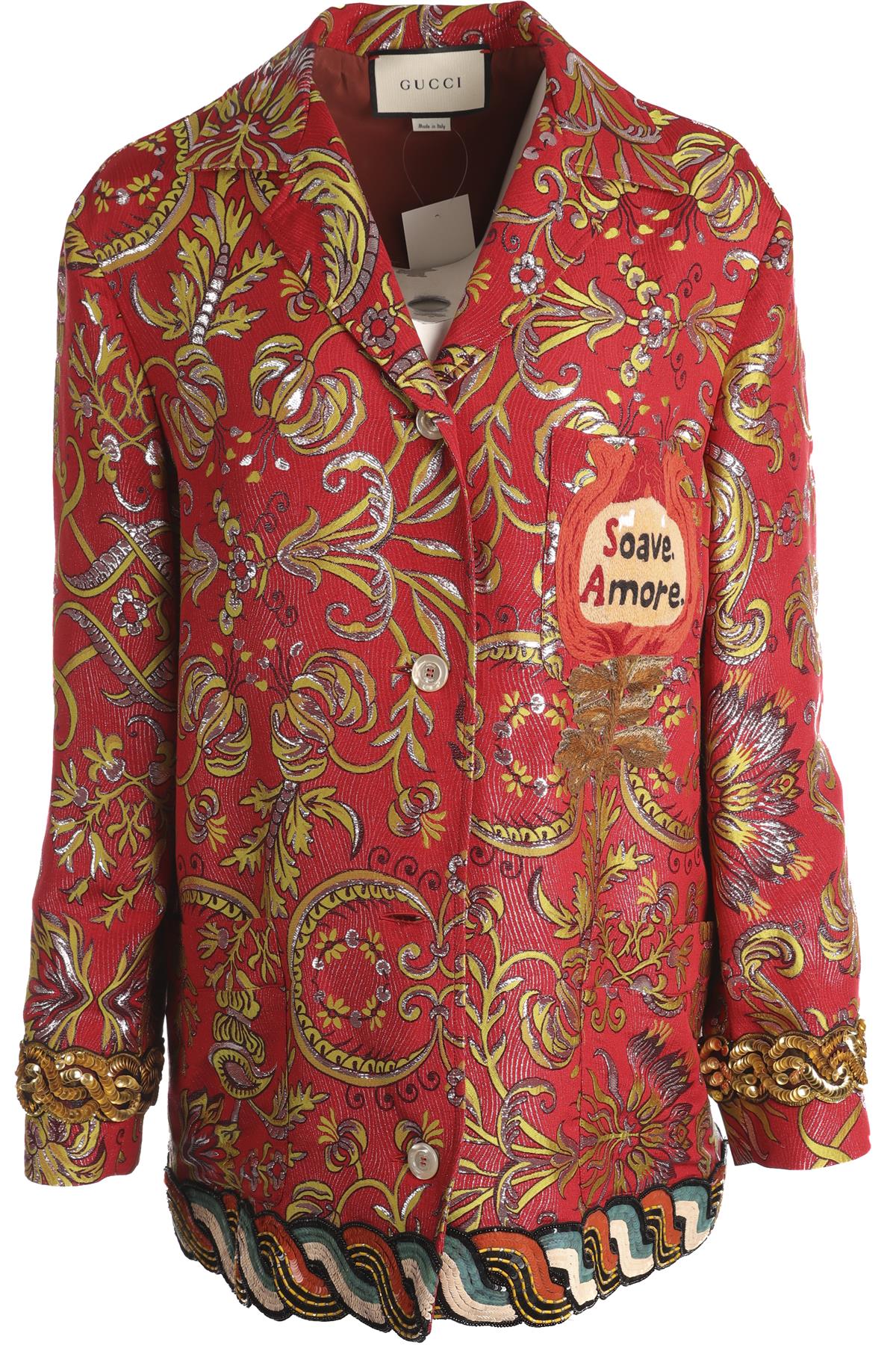 GUCCI RED SILK JACKET IT 38 UK 6