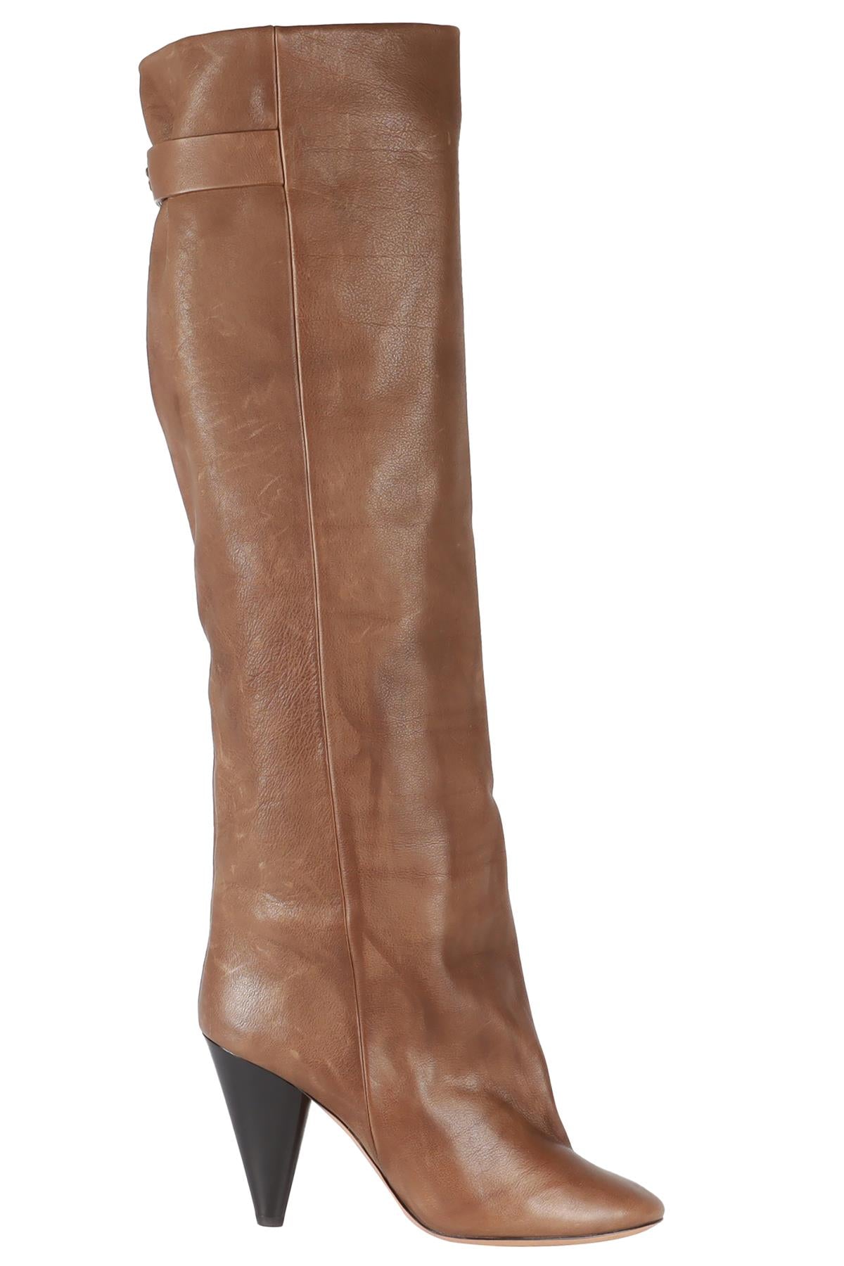 ISABEL MARANT BROWN LEATHER KNEE HIGH BOOTS EU 41 UK 8 US 11