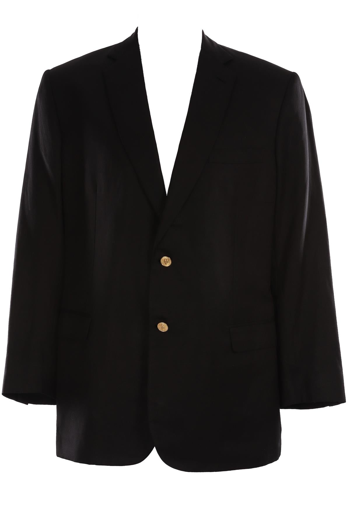 BRIONI MEN'S BLACK LINEN JACKET IT 46L UK/US 36