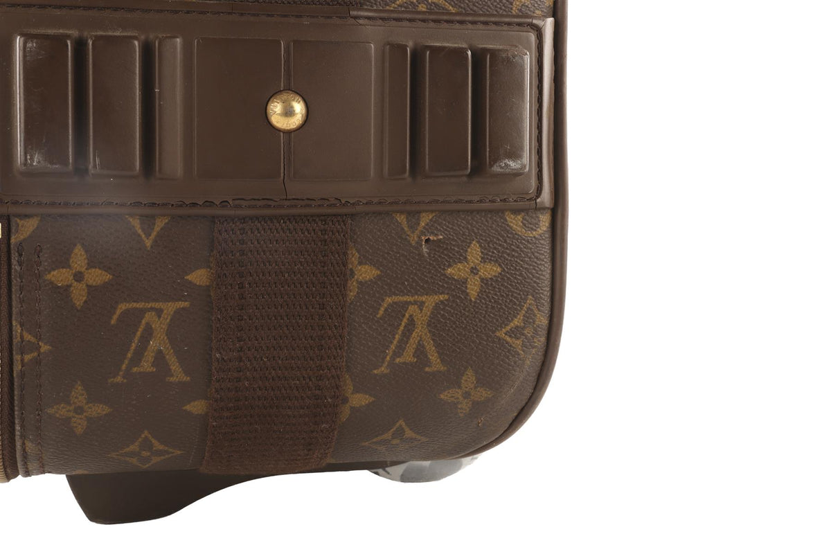 LOUIS VUITTON BROWN 2001 PEGASE 60 MONOGRAM COATED CANVAS SUITCASE