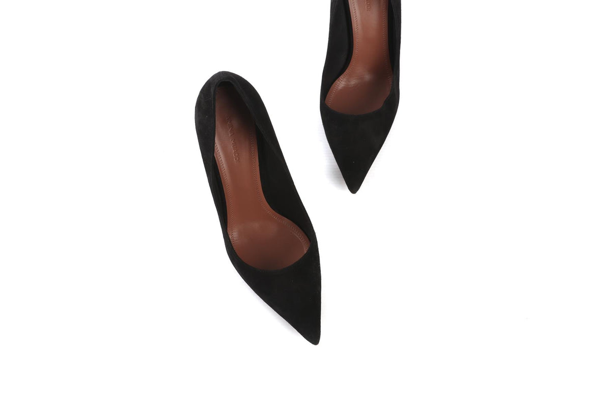 AMINA MUADDI BLACK SUEDE PUMPS EU 39 UK 6 US 9