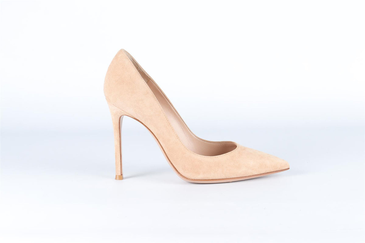 GIANVITO ROSSI BEIGE SUEDE PUMPS EU 36 UK 3 US 6