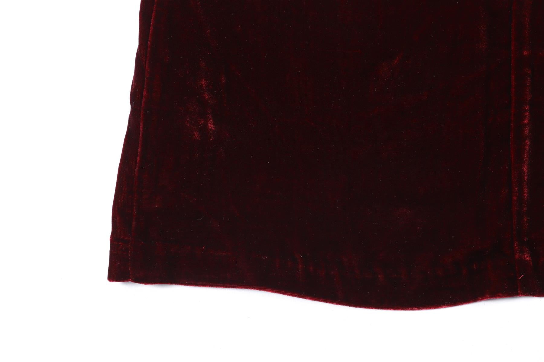 REFORMATION RED VELVET MINI DRESS US 2 UK 6