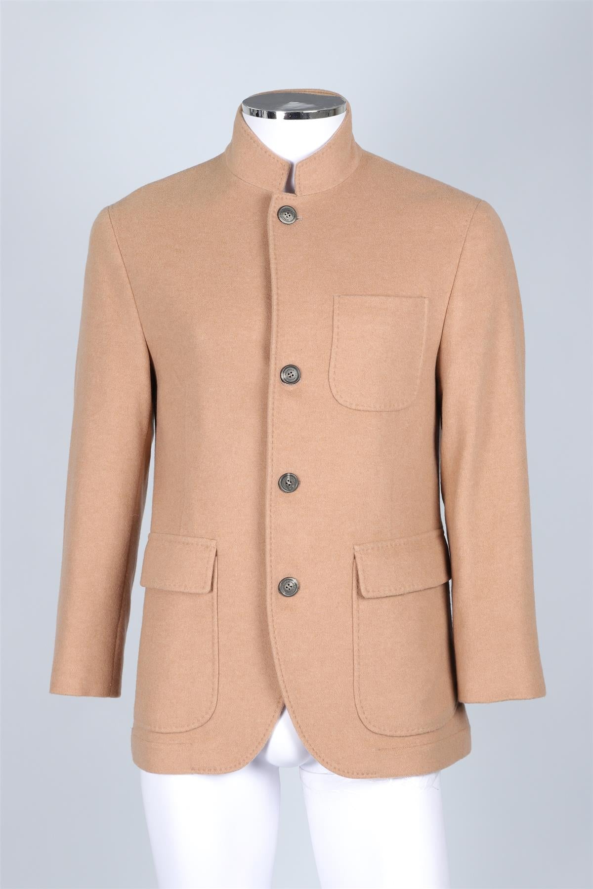 BRUNELLO CUCINELLI TAN MEN'S CASHMERE BLAZER SMALL