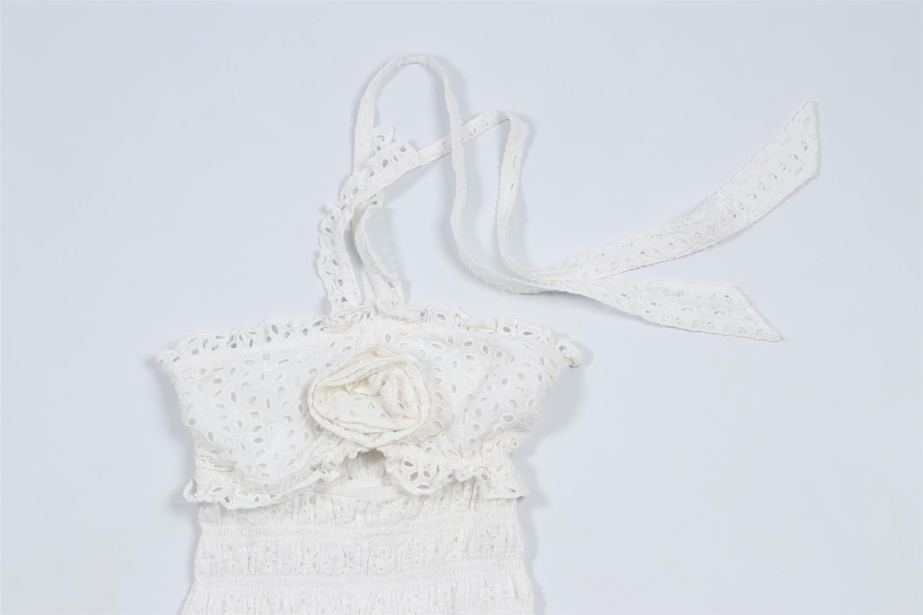 LOVESHACKFANCY WHITE KIDS GIRLS DRESS 10 YEARS