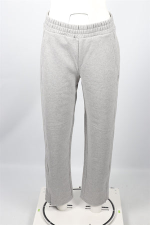 ME+EM GREY COTTON BLEND STRAIGHT LEG PANTS UK 8