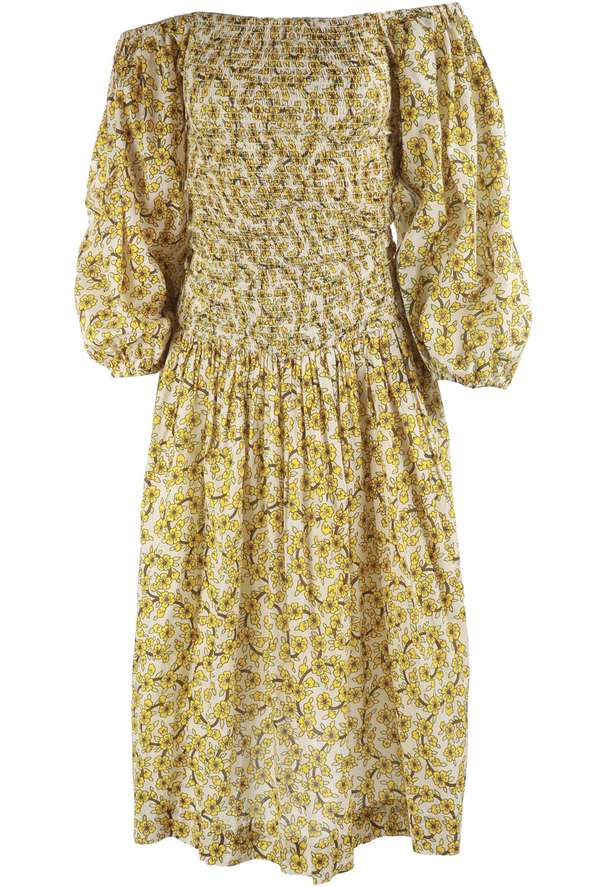 RHODE YELLOW COTTON MAXI DRESS SMALL