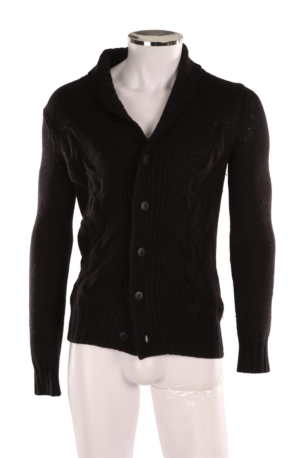 CLOSED BLACK MEN'S ALPACA CARDIGAN SMALL