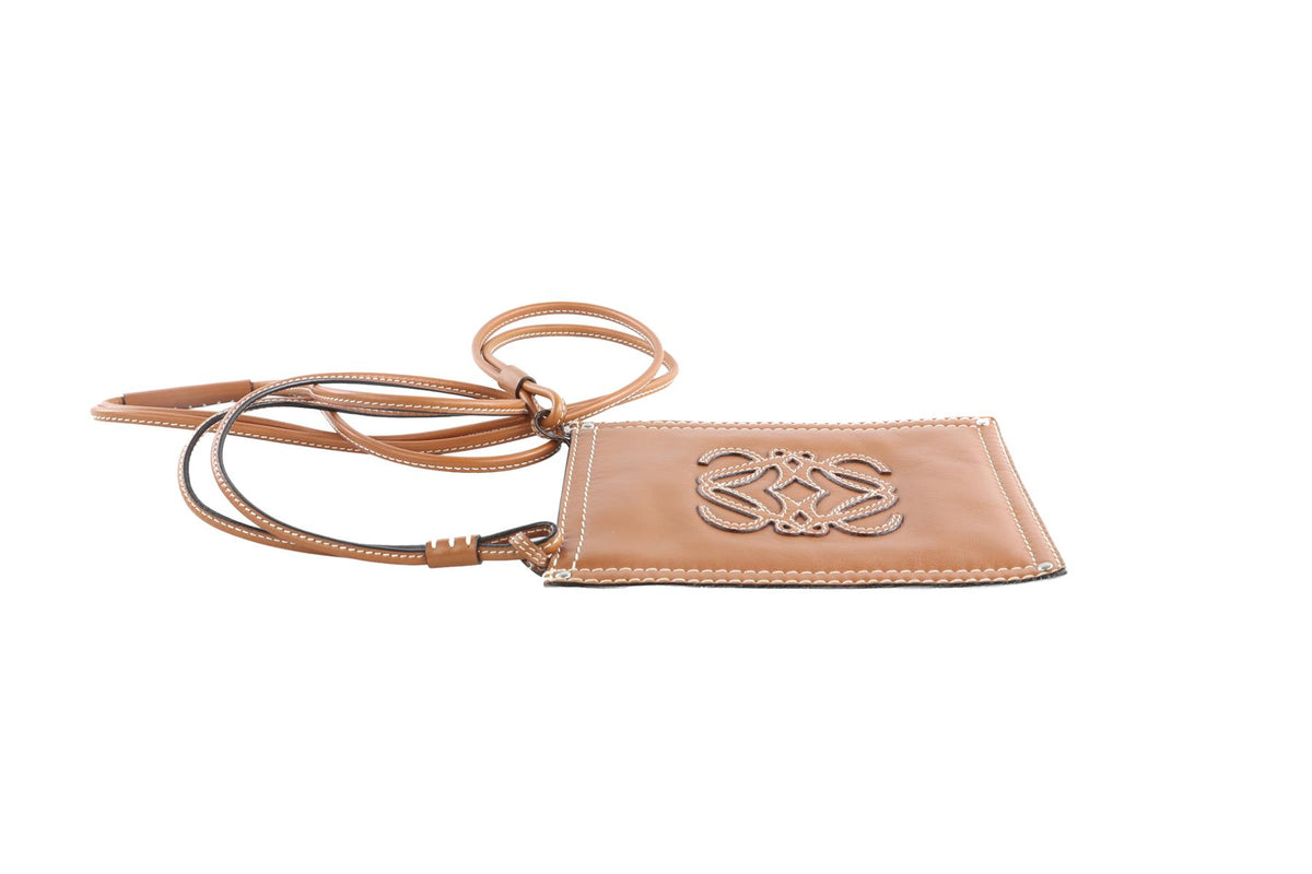 LOEWE BROWN ANAGRAM LEATHER CROSSBODY BAG