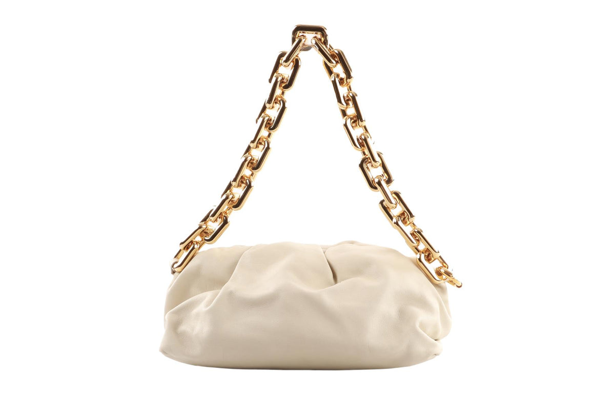 ECRU THE CHAIN POUCH LEATHER SHOULDER BAG
