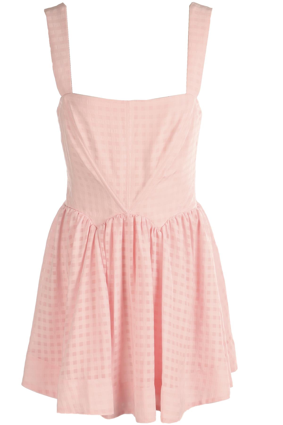 FOR LOVE & LEMONS PINK SATIN MINI DRESS XSMALL