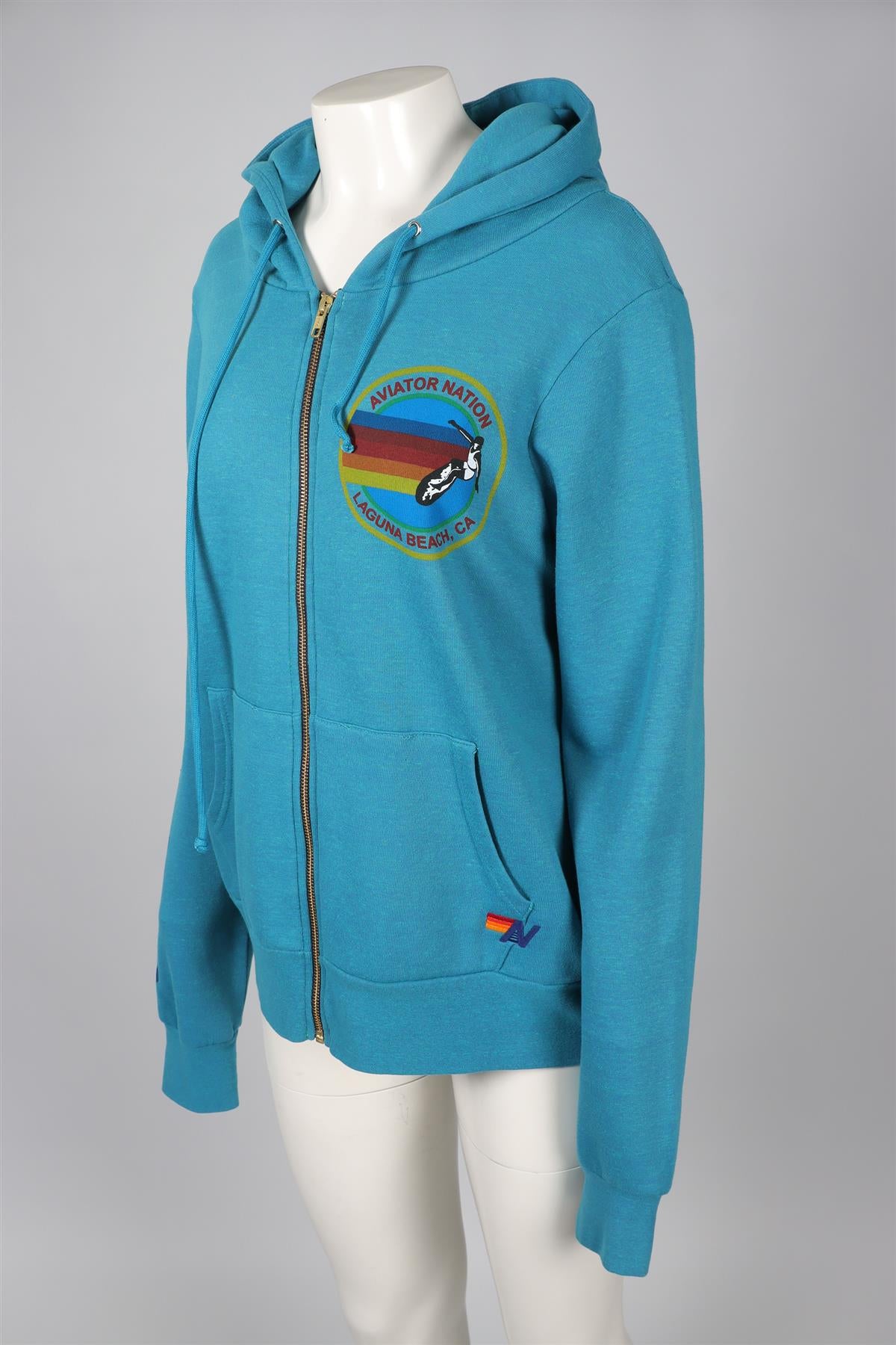 AVIATOR NATION BLUE COTTON HOODIE MEDIUM