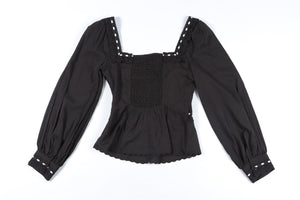 REFORMATION BLACK COTTON TOP US 2 UK 6