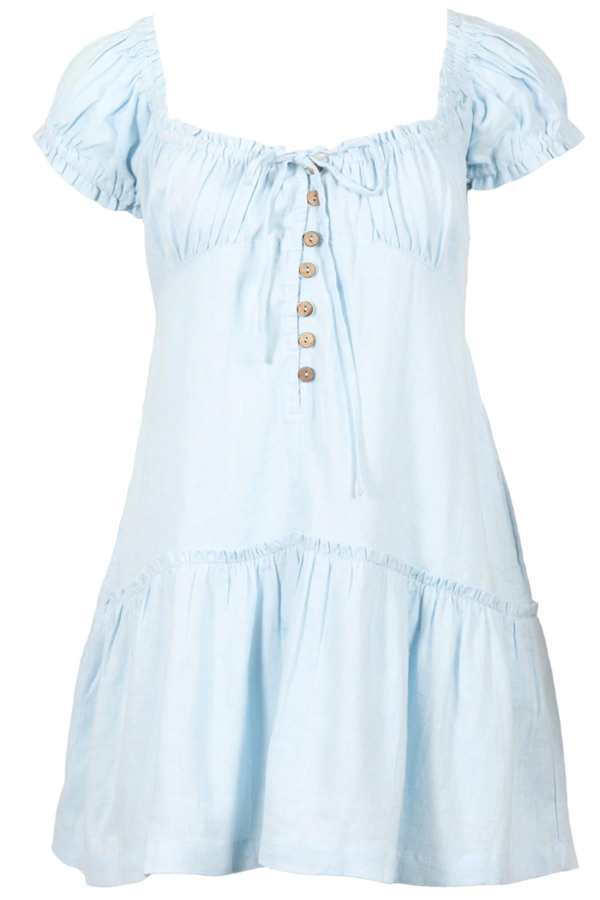 FREE PEOPLE LINEN MINI DRESS MEDIUM