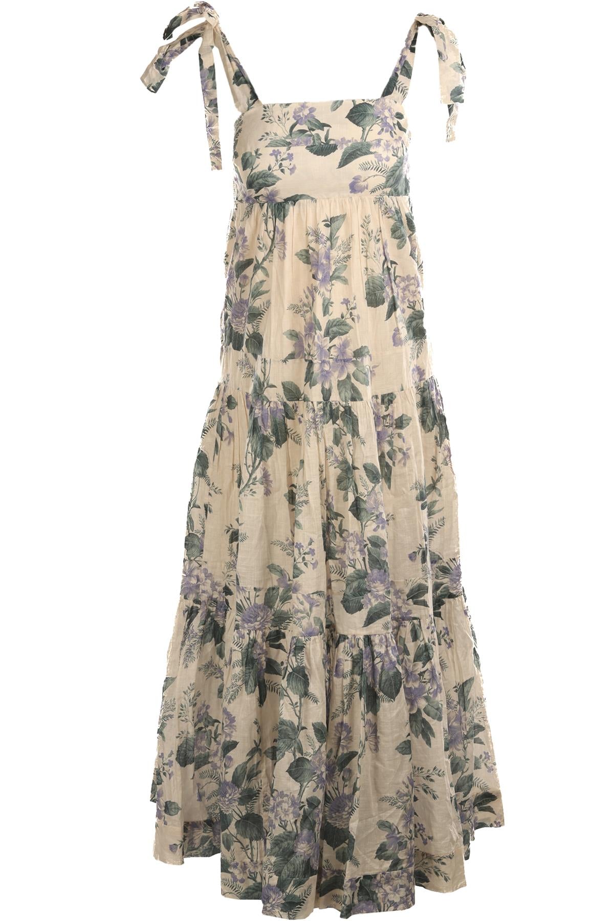 ZIMMERMANN MULTI COTTON MAXI DRESS 0 UK 8