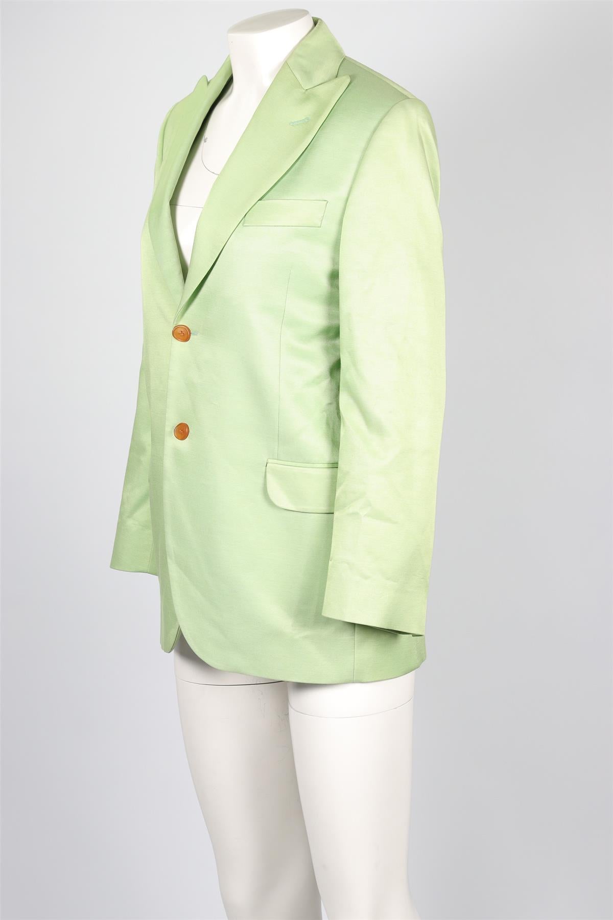 ACNE STUDIOS GREEN WOOL BLAZER IT 36 UK 4