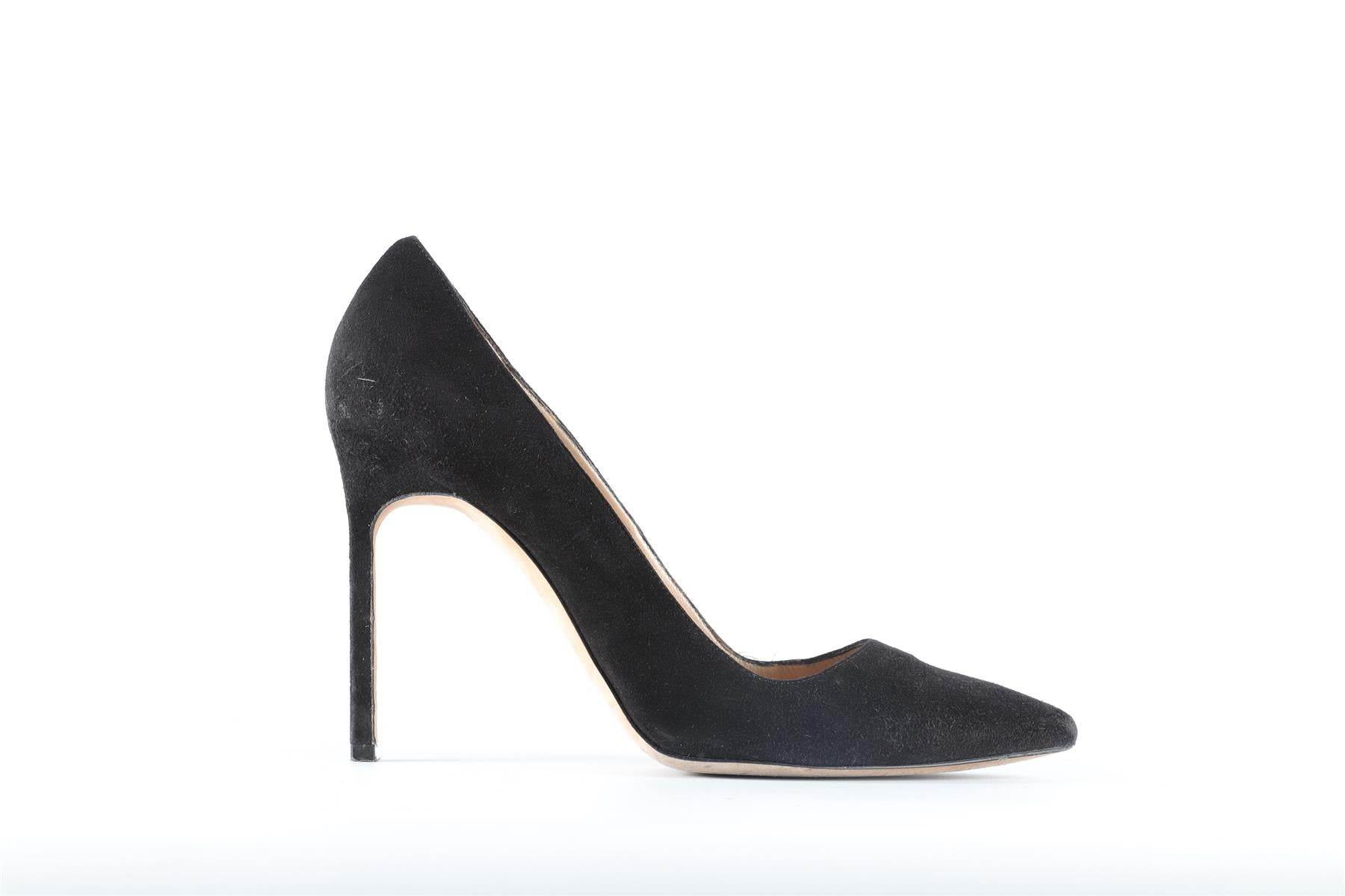 MANOLO BLAHNIK BLACK SUEDE PUMPS EU 39 UK 6 US 9