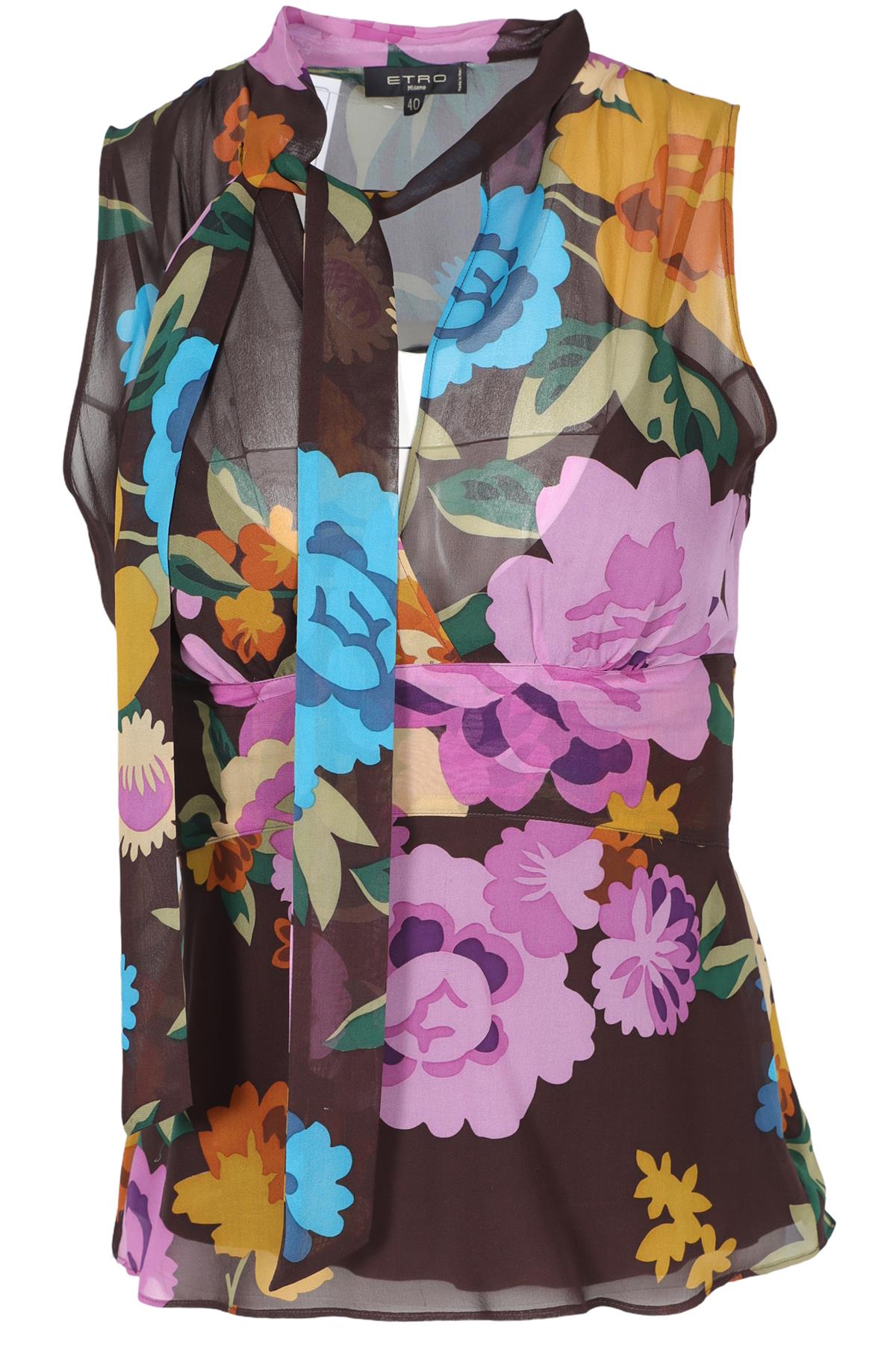 ETRO MULTI SILK TOP IT 40 UK 8