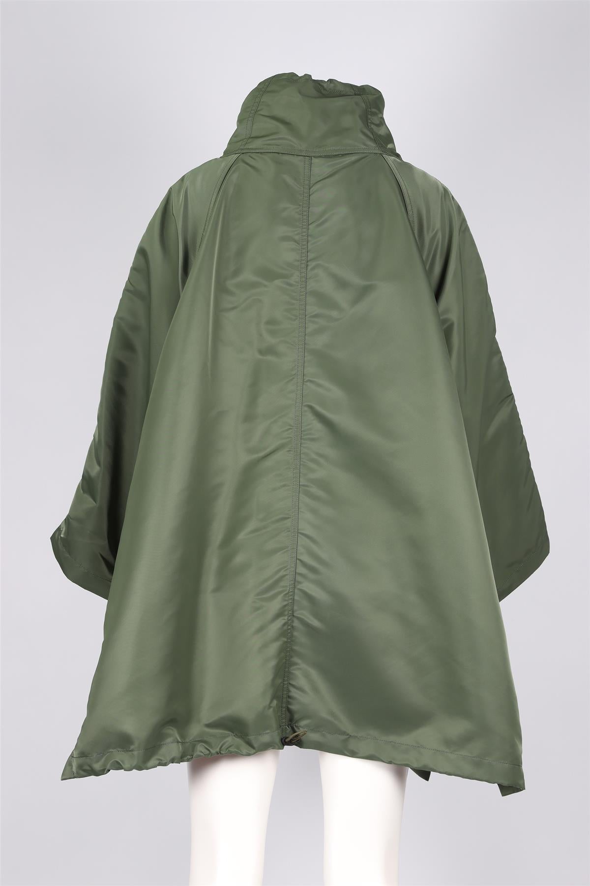 TOGA PULLA GREEN NYLON PONCHO FR 36 UK 8