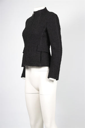 AKRIS BLACK WOOL JACKET FR 38 UK 10