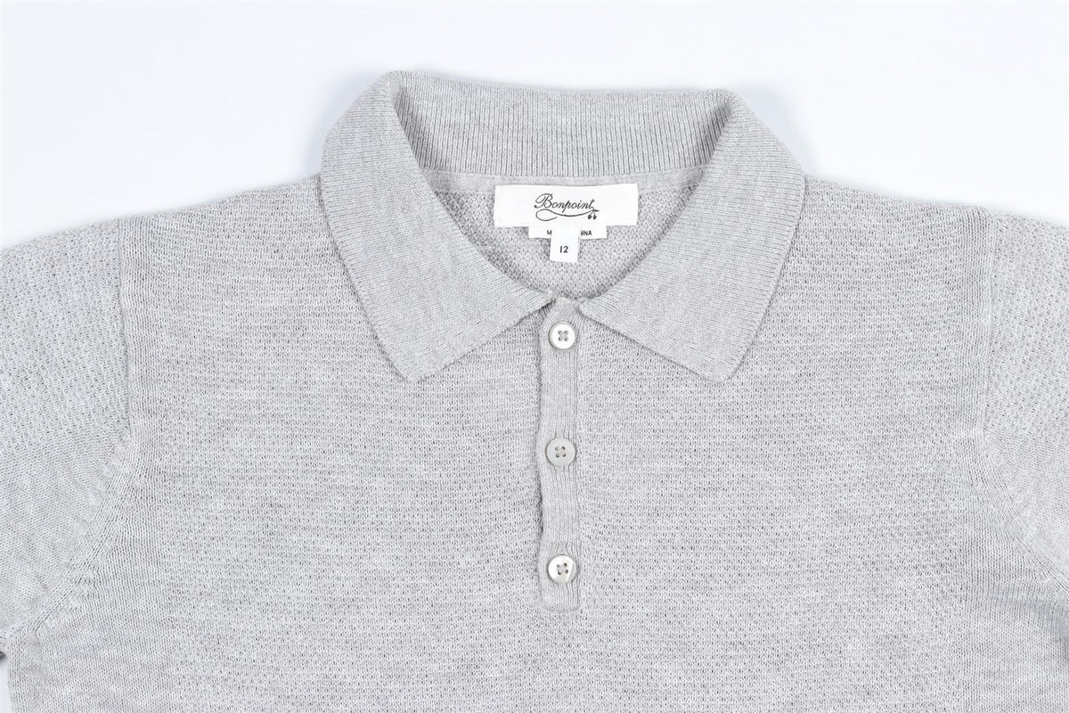 BONPOINT GREY KIDS BOYS POLO SHIRT 12 YEARS