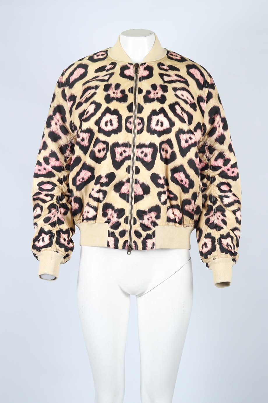 GIVENCHY LEOPARD PRINT SHELL BOMBER JACKET FR 36 UK 8