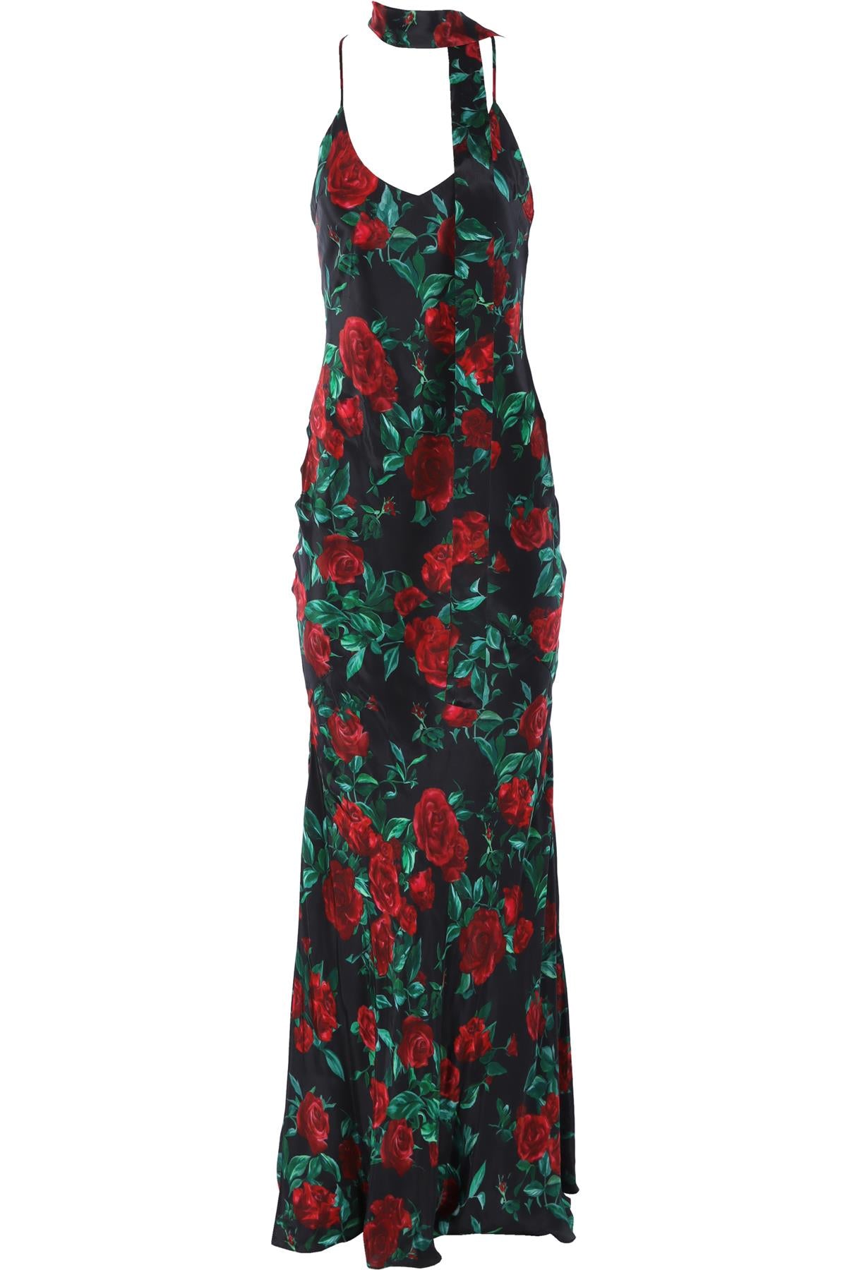 Alexandra Miro Black Chiffon Maxi Dress