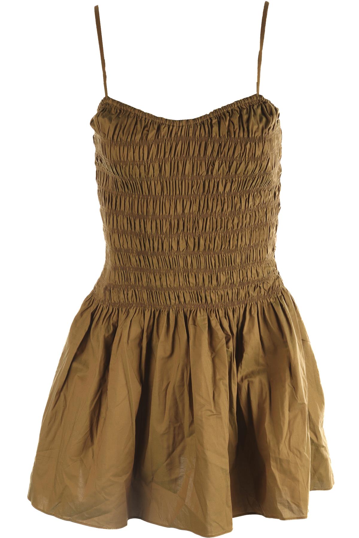FAITHFULL THE BRAND GREEN COTTON MINI DRESS AU 6 UK 6