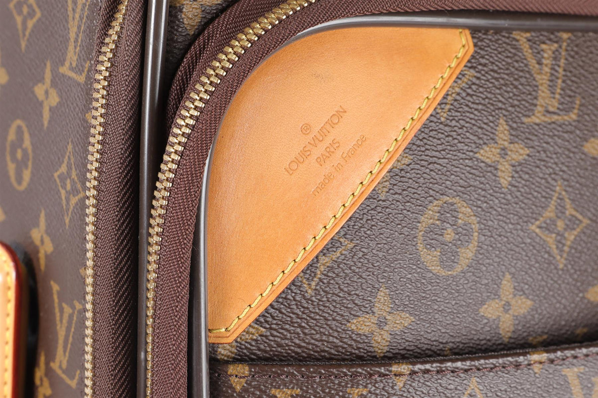LOUIS VUITTON BROWN 2013 PEGASE LEGERE 55 MONOGRAM COATED CANVAS SUITCASE