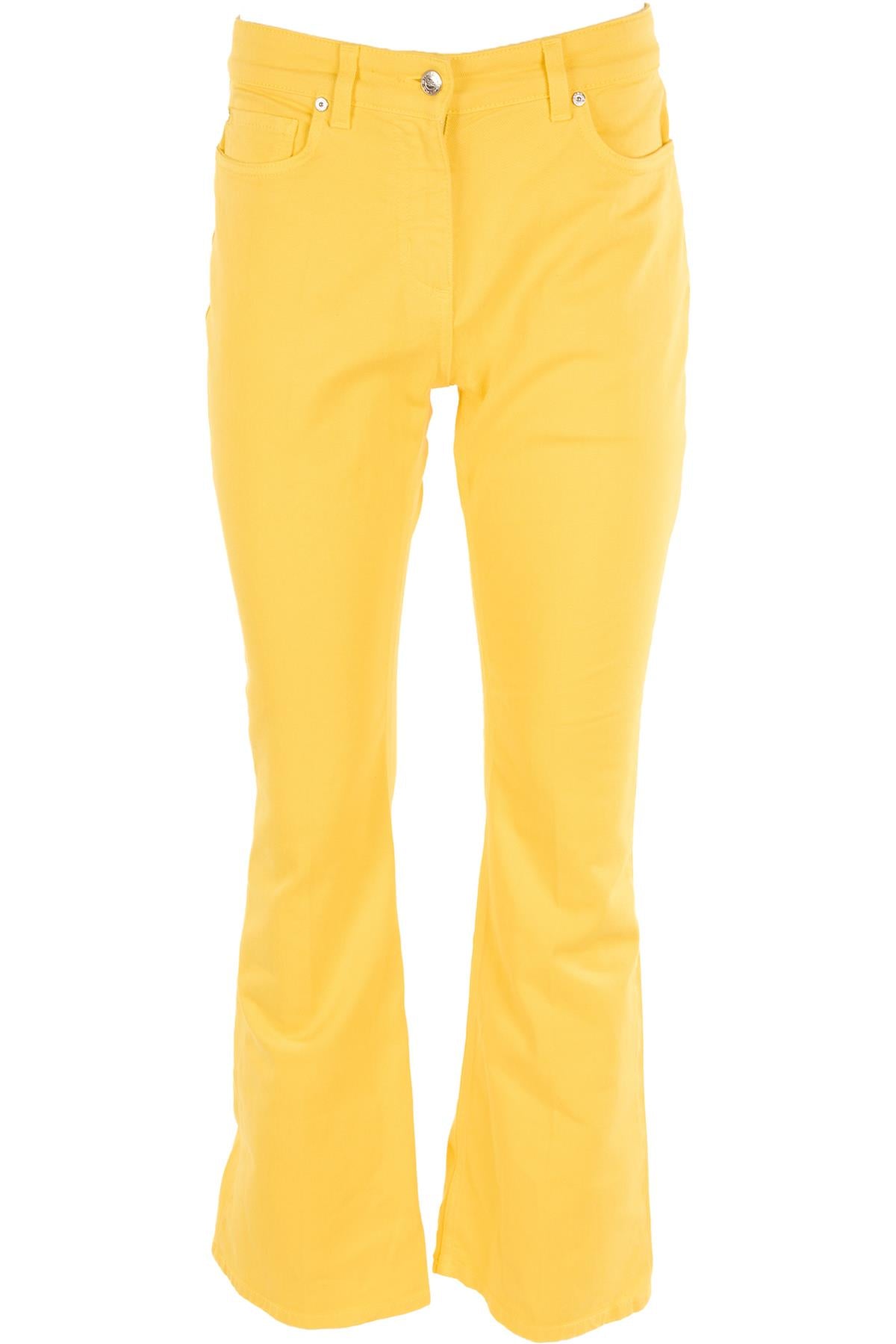 ETRO YELLOW HIGH RISE FLARED JEANS W29 UK 10-12