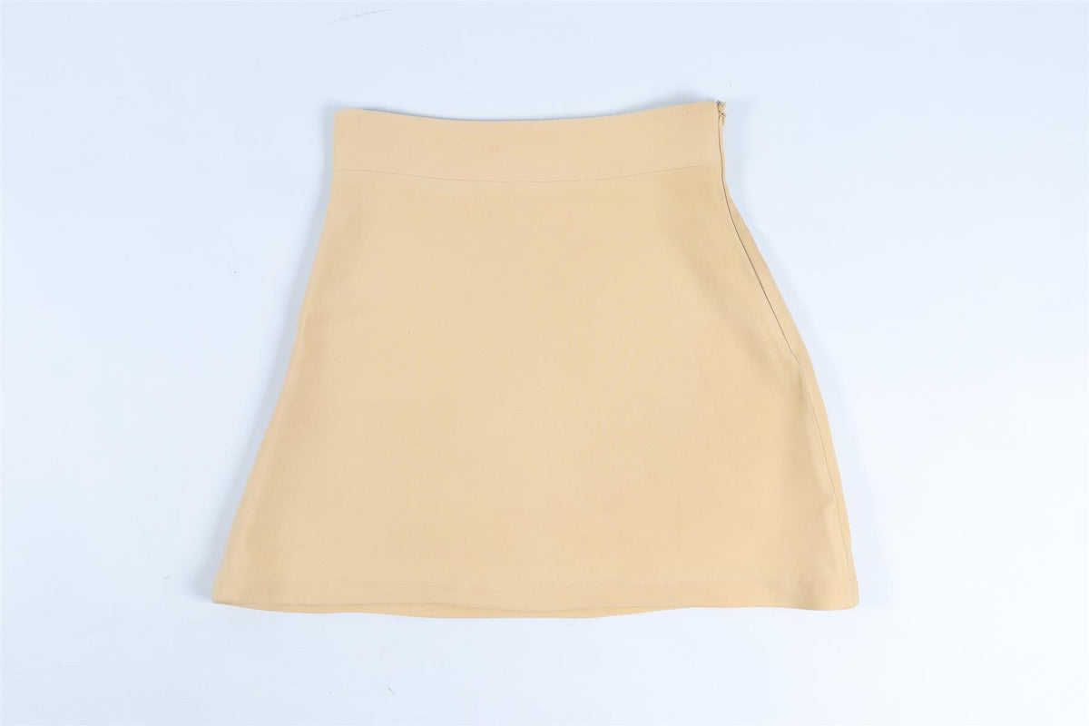 MIU MIU YELLOW CREPE MINI SKIRT IT 38 UK 6
