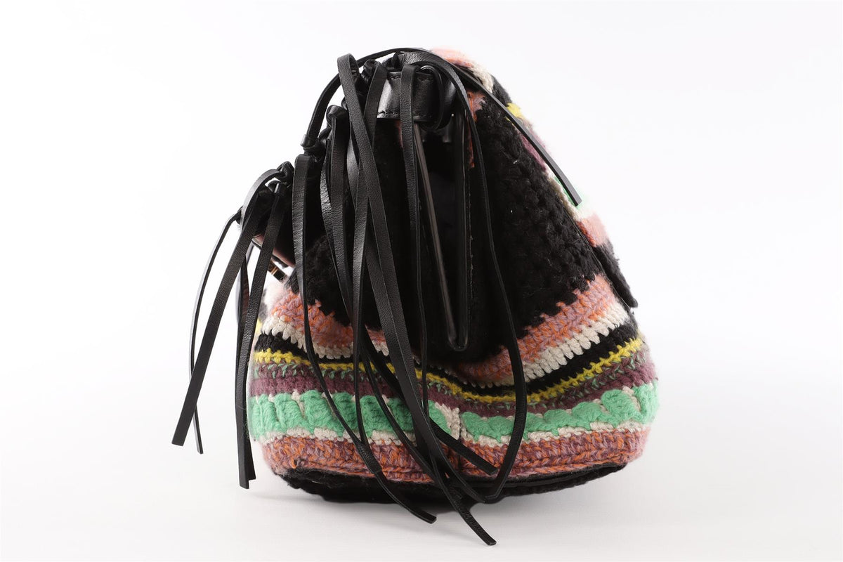CHLOÉ MULTI PENELOPE SMALL KNIT SHOULDER BAG